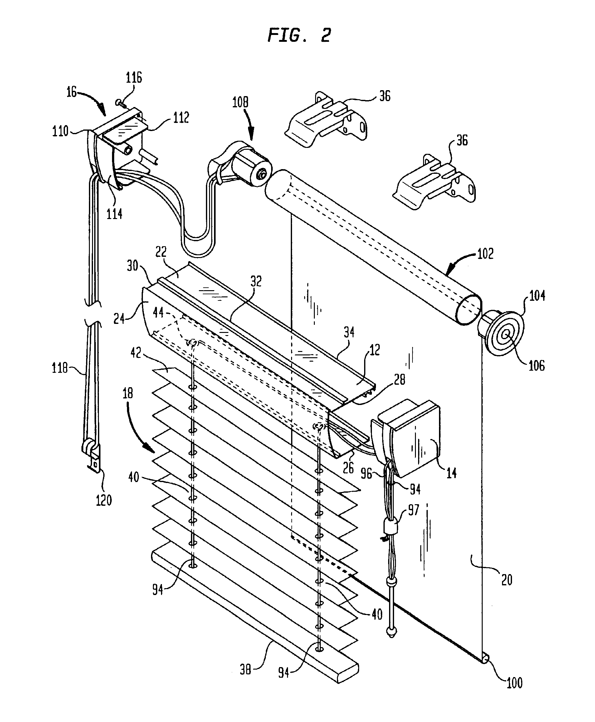 Double shade with modular end caps and method of assembling same