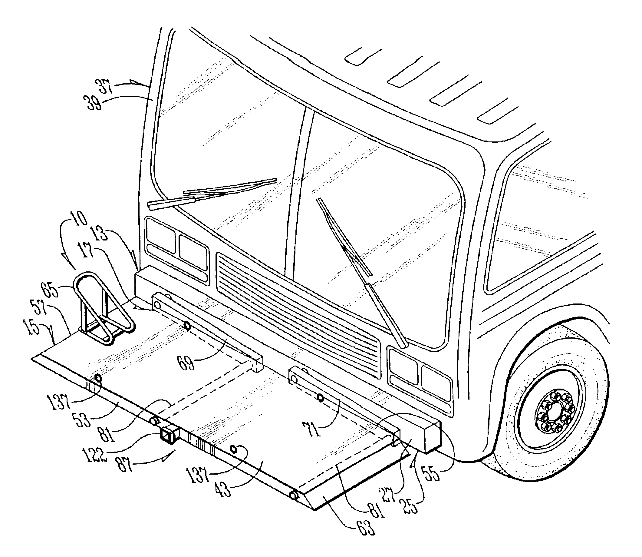 Combination sport vehicle lift and carrier for motor vehicle