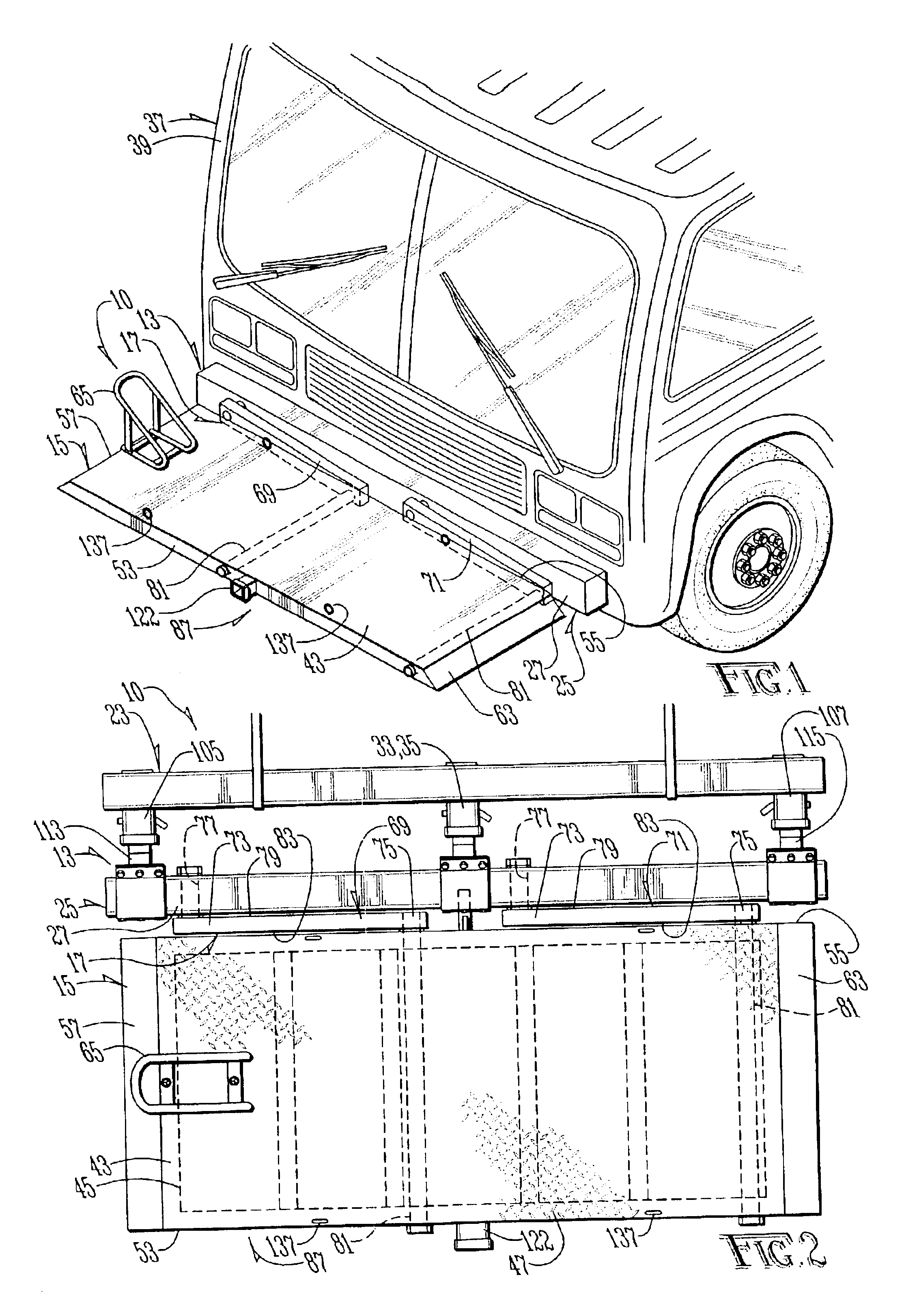 Combination sport vehicle lift and carrier for motor vehicle