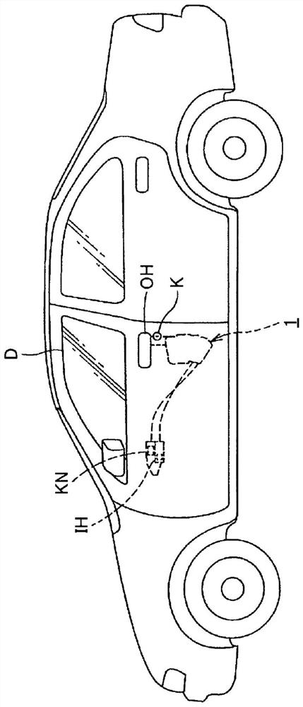 Door latch device for automobile