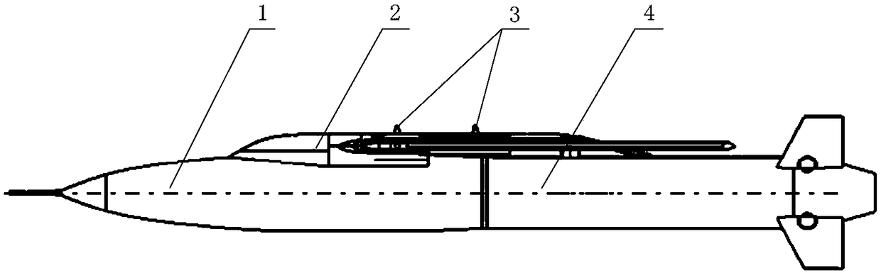 Docking device and aerial bomb