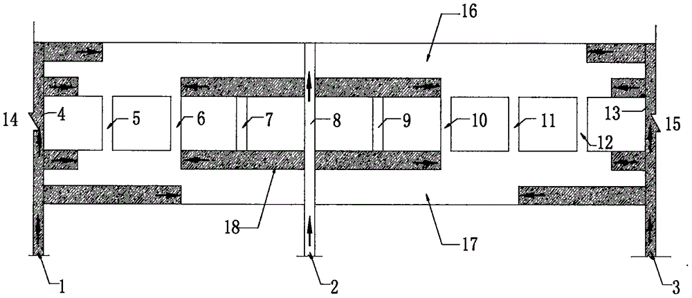 Construction method for single-construction-channel dual-line same direction and same platform subway stations