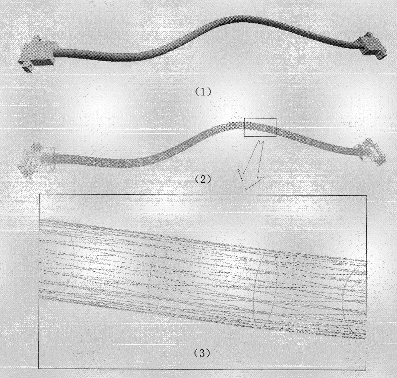 Method for realizing flexible cable assembling model in virtual assembling environment