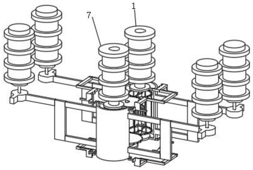 Cable processing multi-production-line pay-off guide device