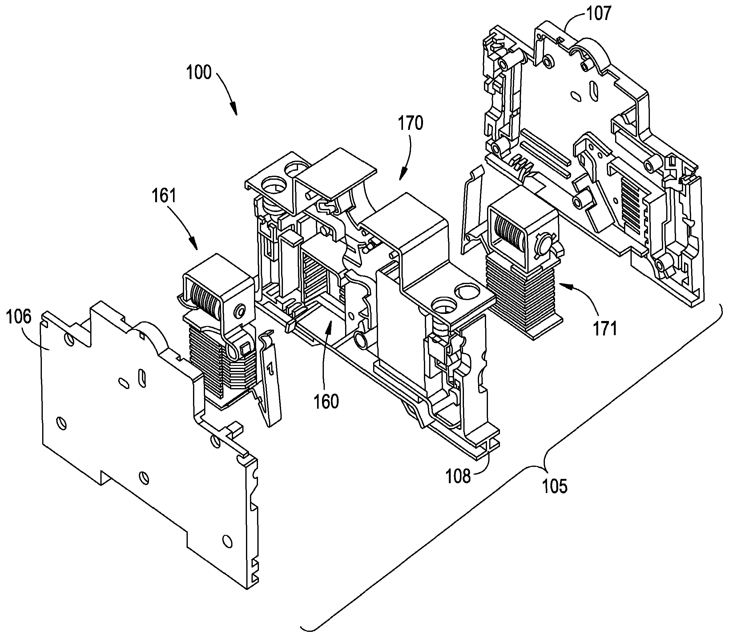 Space allocation for switching apparatus