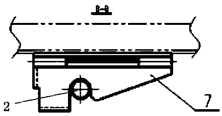 Guardrail device for top trail of tank container