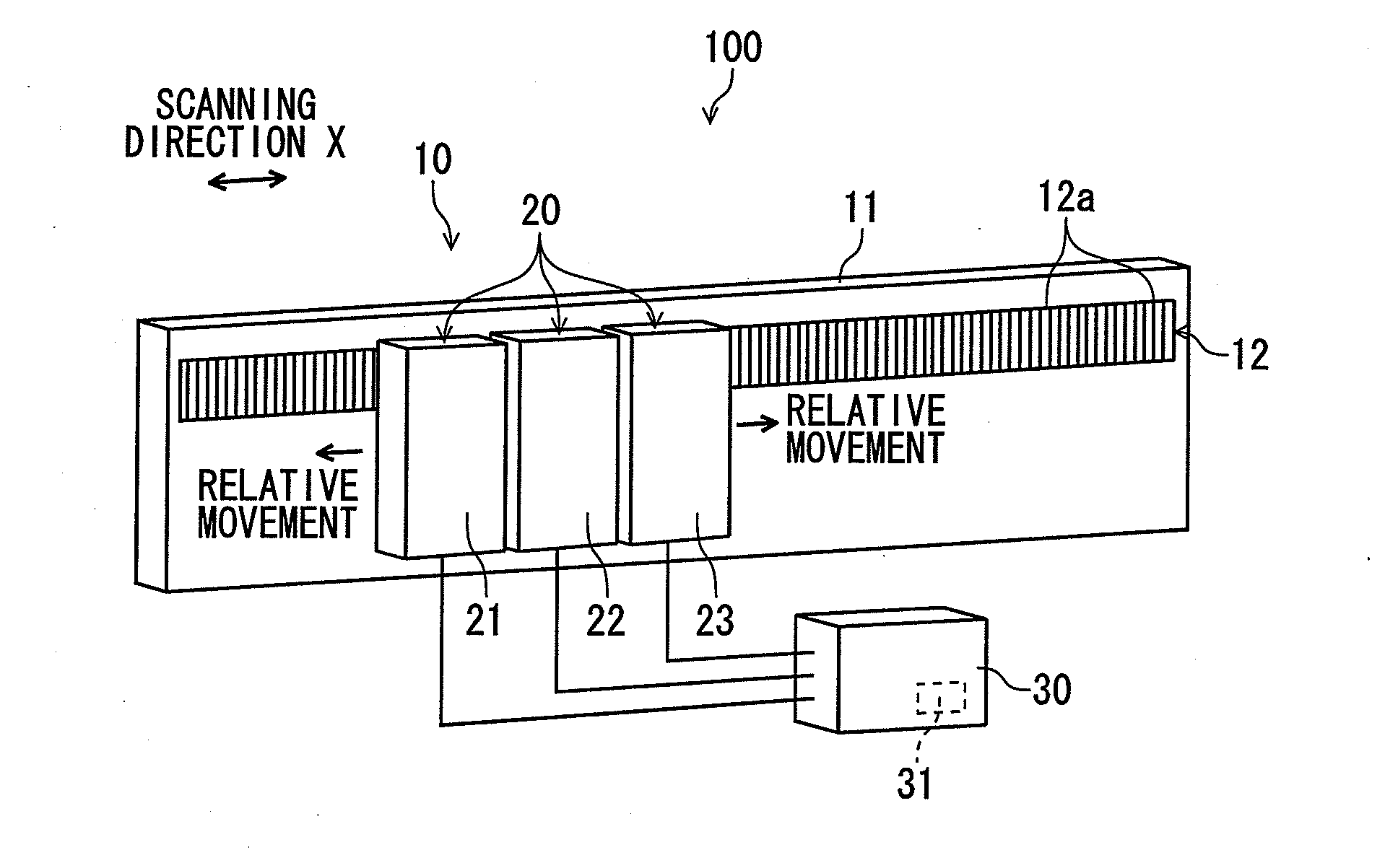 Displacement detecting device, scale calibrating method and scale calibrating program