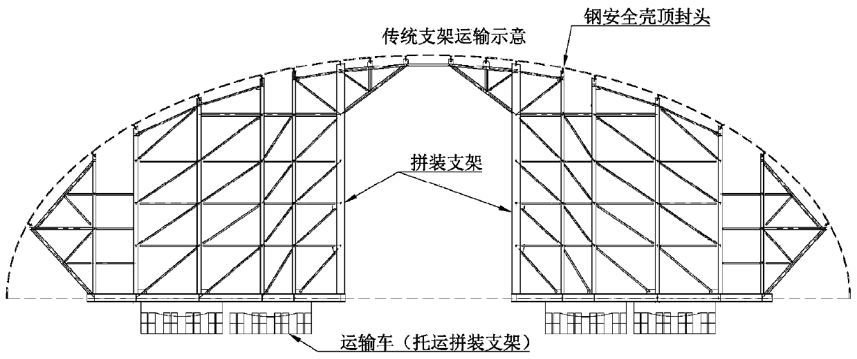 Nuclear power station steel containment vessel top head assembling bracket and assembling method