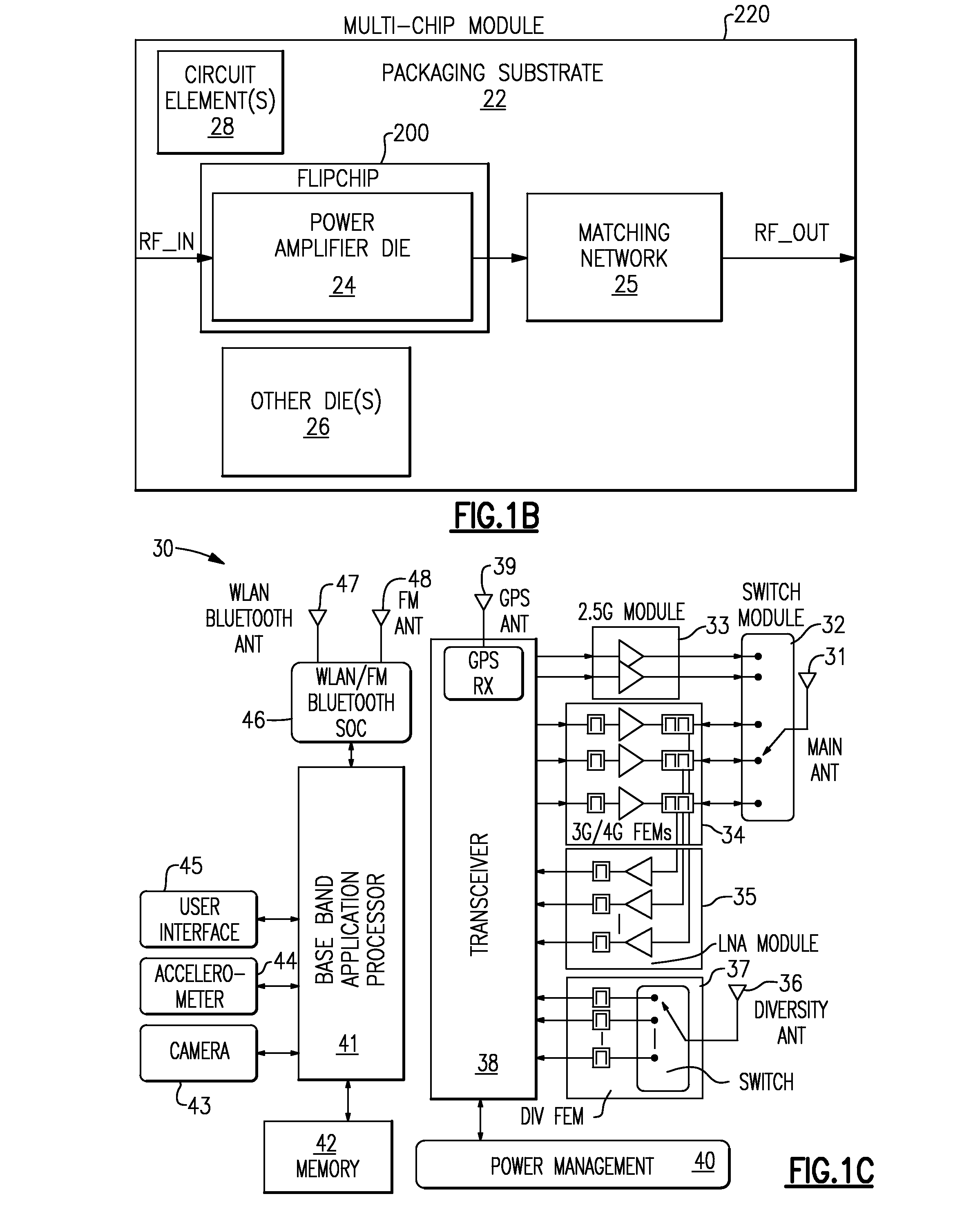 Flip-chip linear power amplifier with high power added efficiency