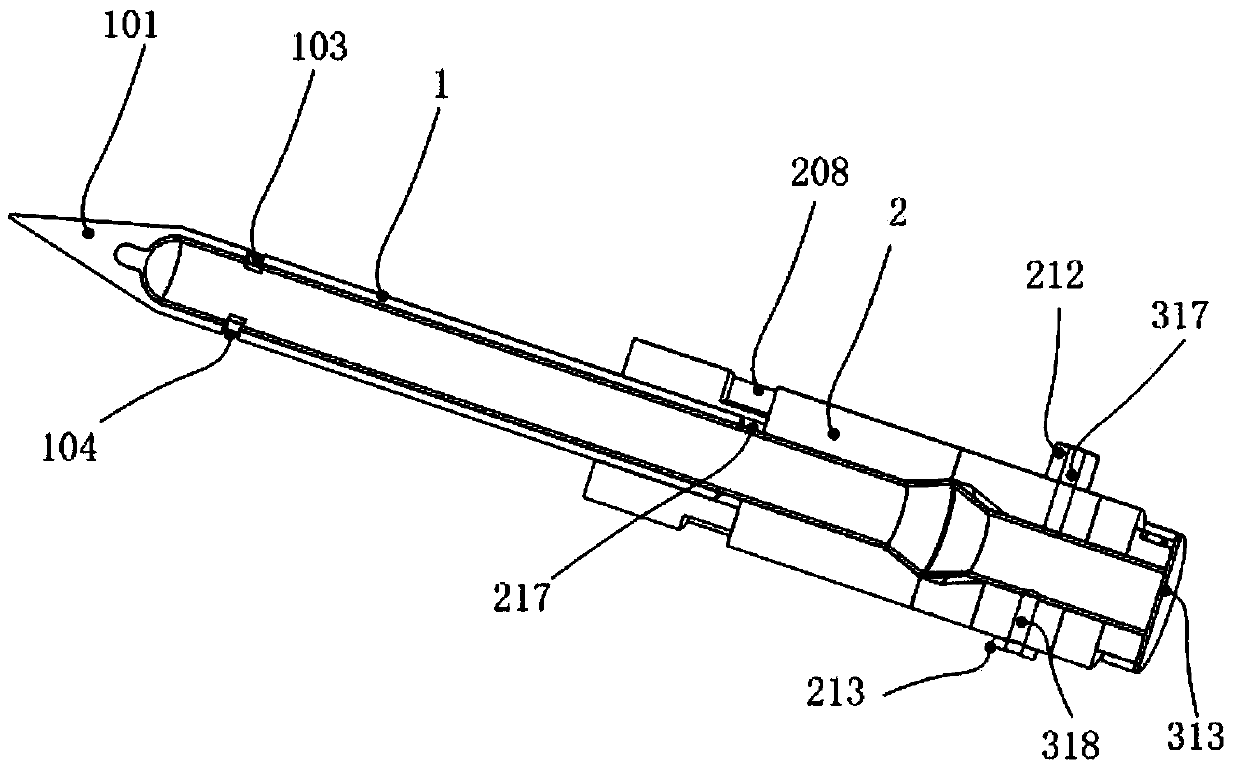 Sleeve type lumbar puncture needle and use method thereof