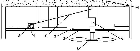 Ceiling structure combined with ceiling fan