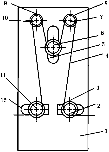 Wire guiding device for electric spark linear cutting machine tool