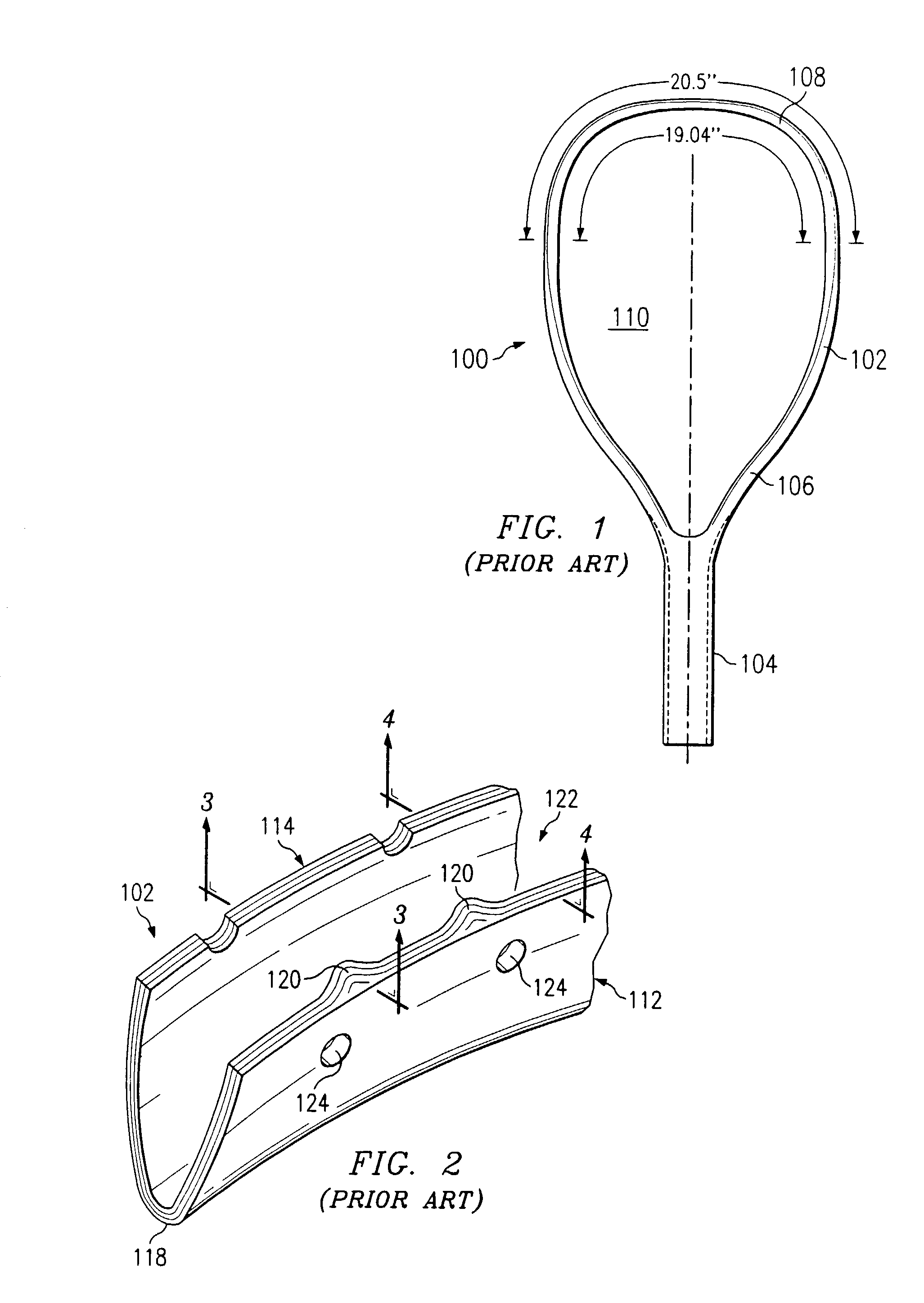 Sports racket with undulations in frame interior surface