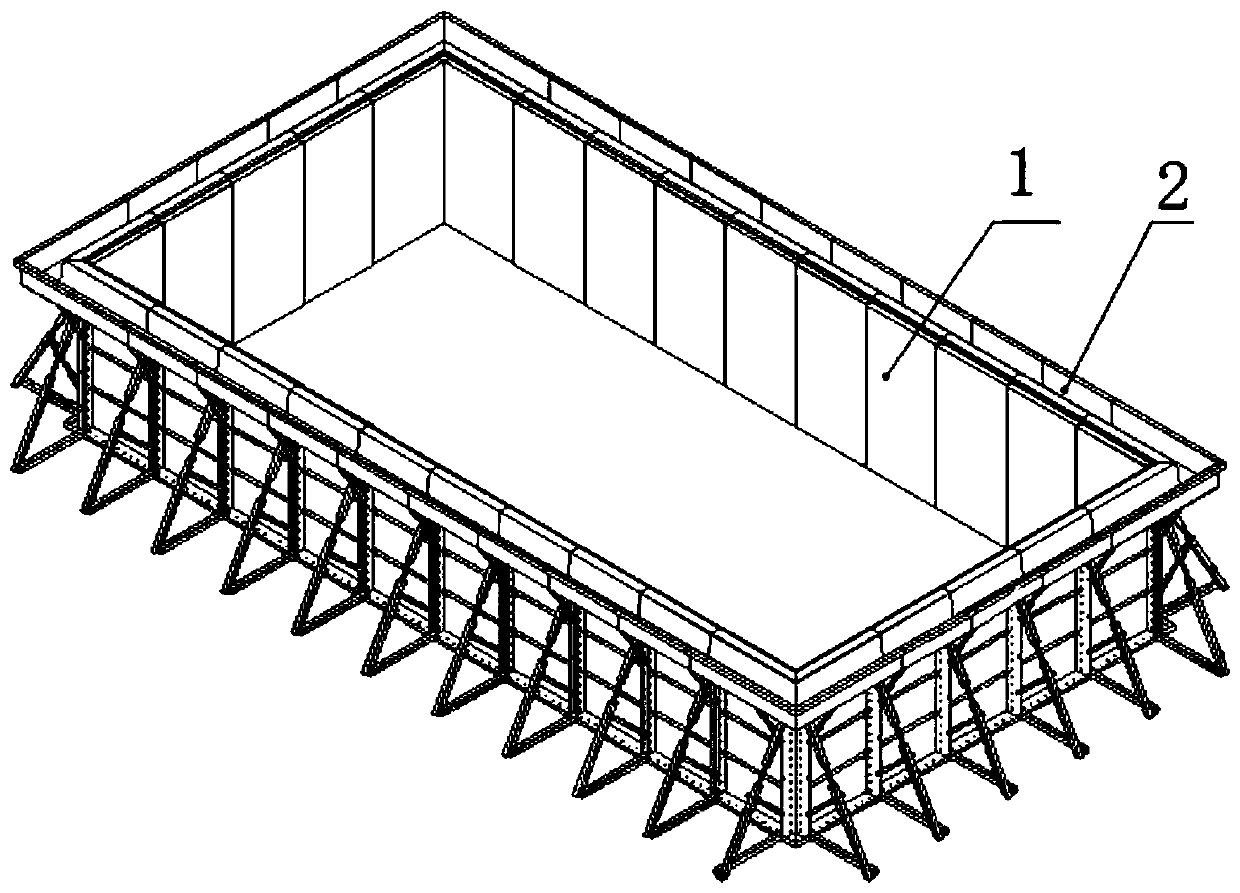 Assembled swimming pool and installation method