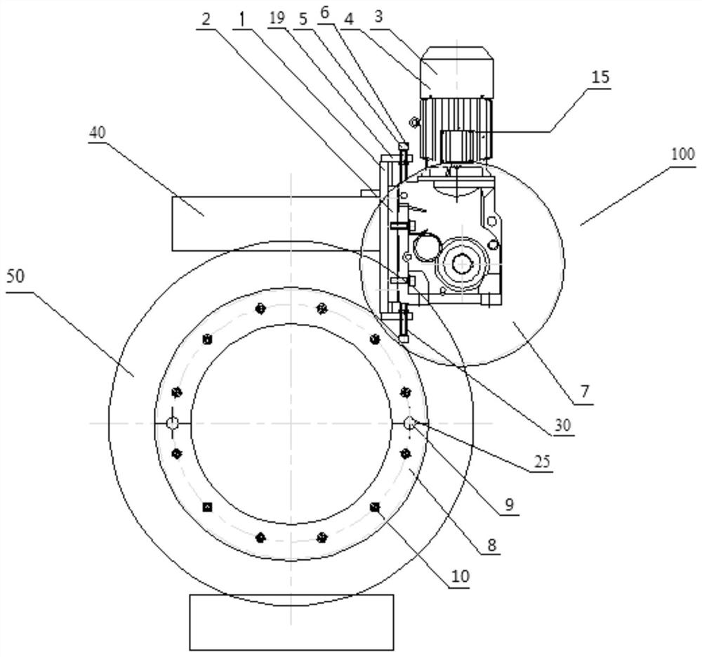 Electric barring device for wind turbines