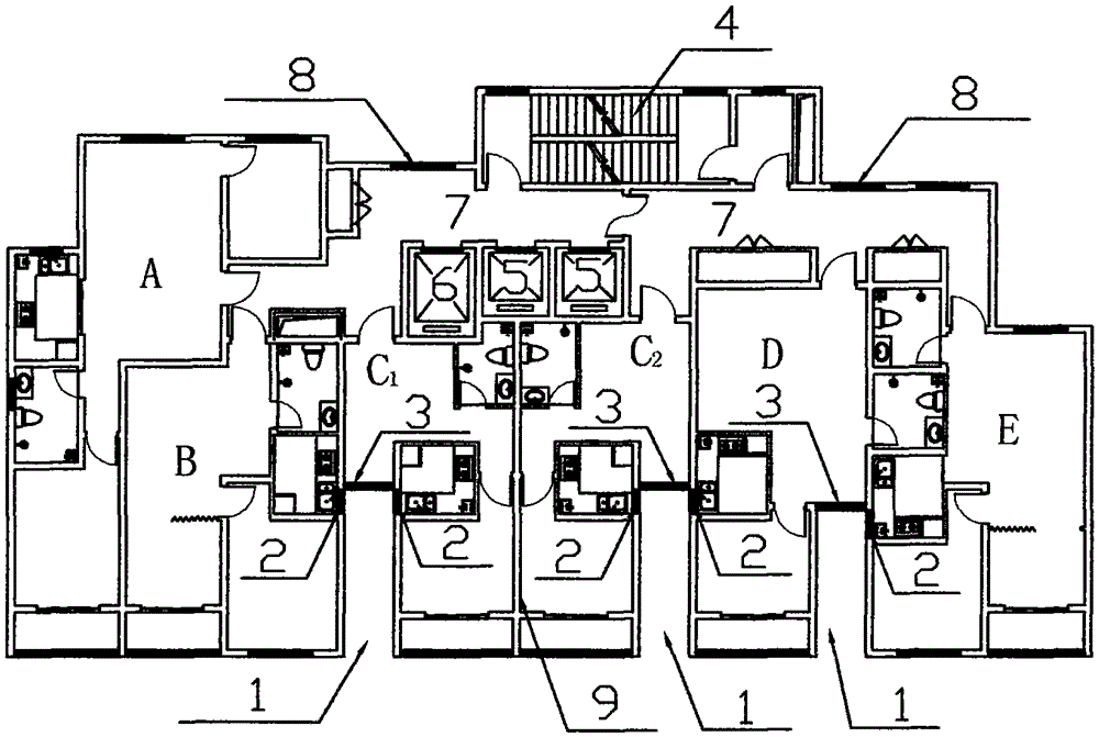 Energy-saving and environment-friendly slab residential building and its design method