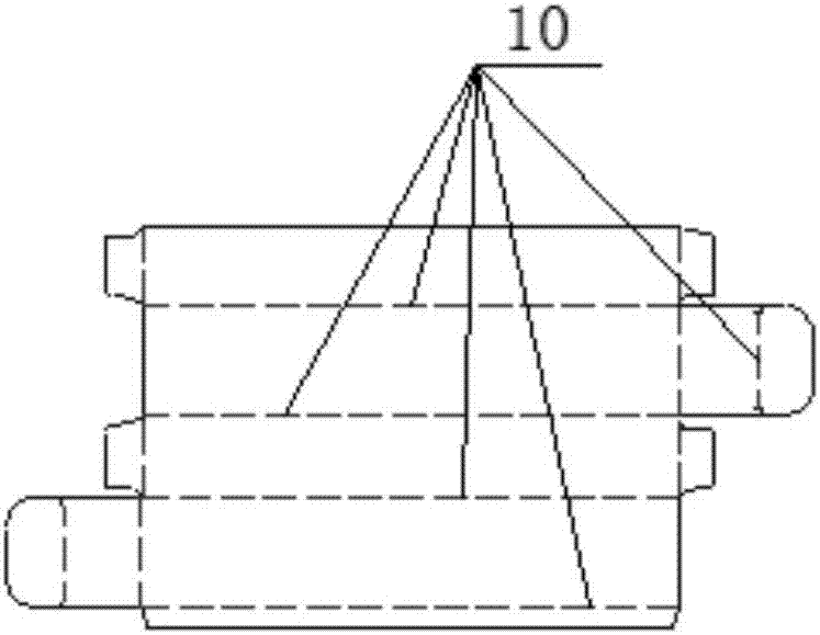 Manufacturing method of transparent folding plastic packaging box