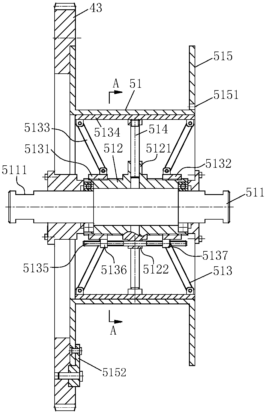 An electric three-way synchronous take-up and release device