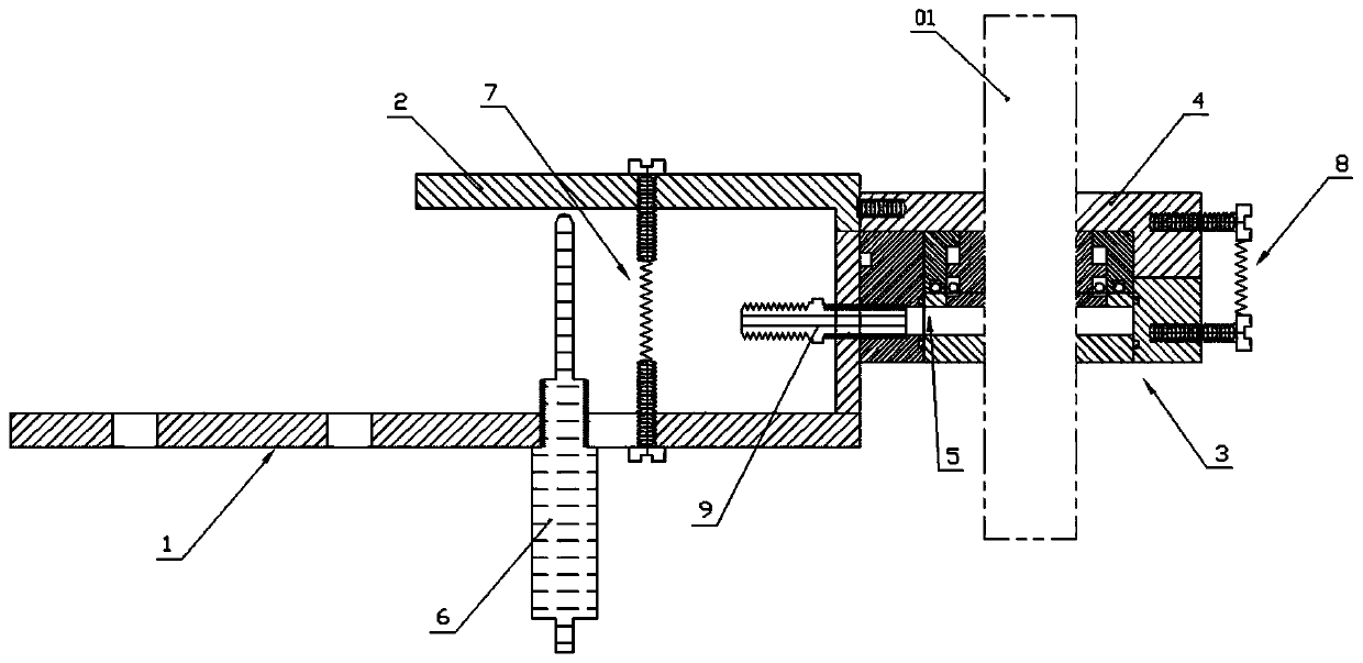 Rock tensile strength measuring device and measuring method