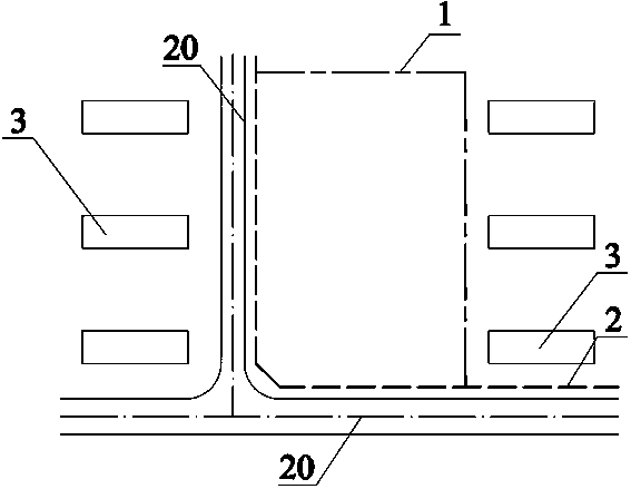 A method of constructing underground garage by utilizing the bad situation of slope land