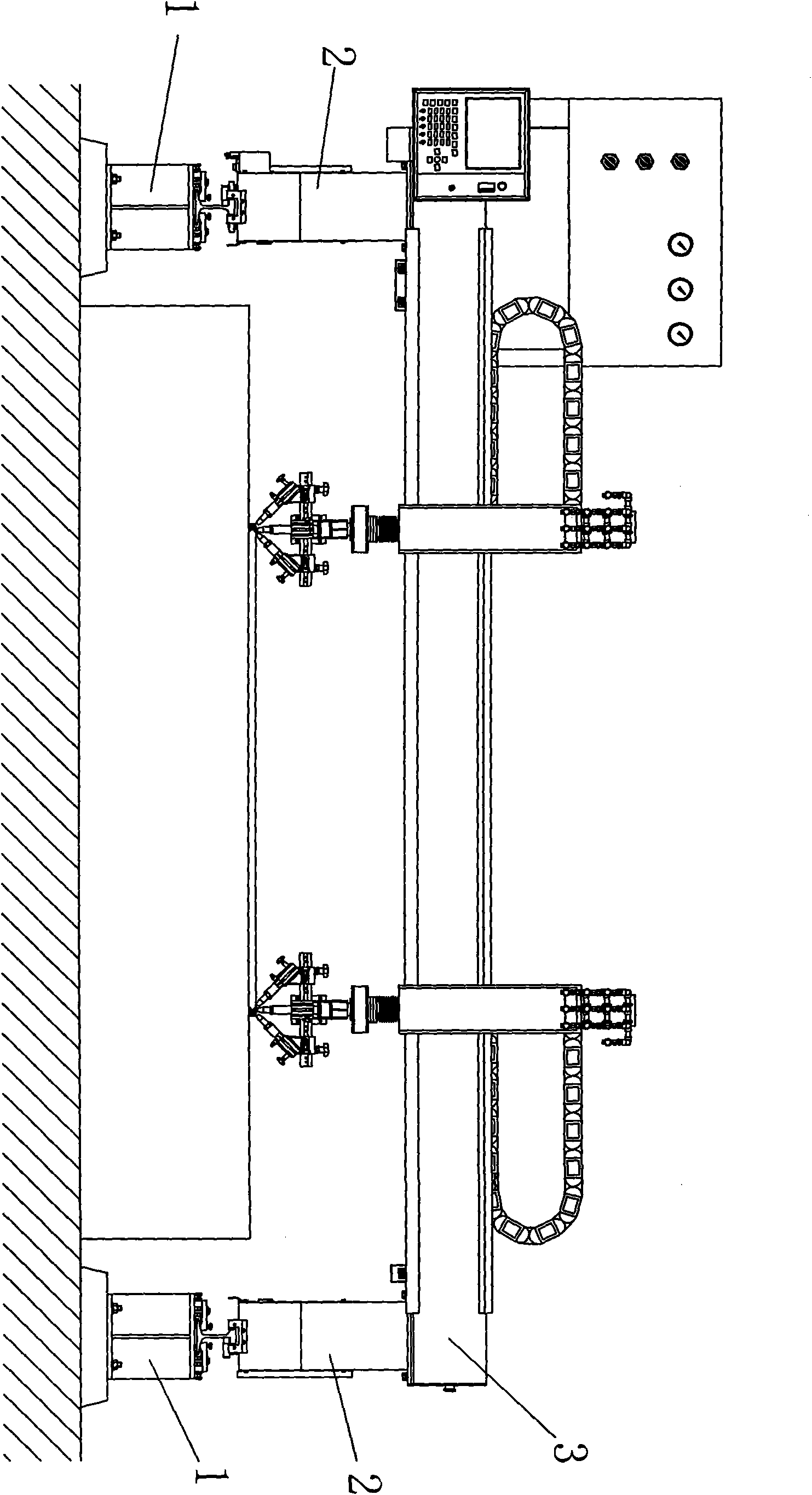 Numerical control double-curve groove cutting machine