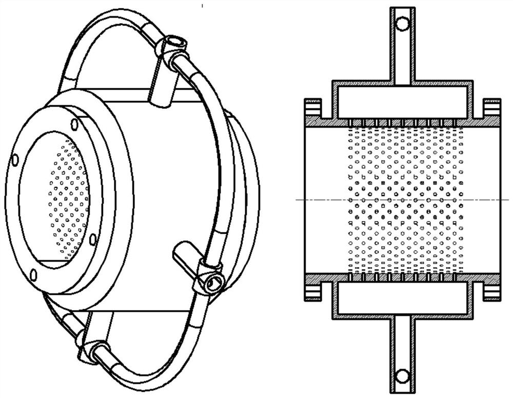 System for testing cavitation performance of incoming flow containing gas of vane pump