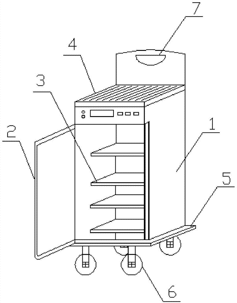 Movable solar electronic shoe cabinet