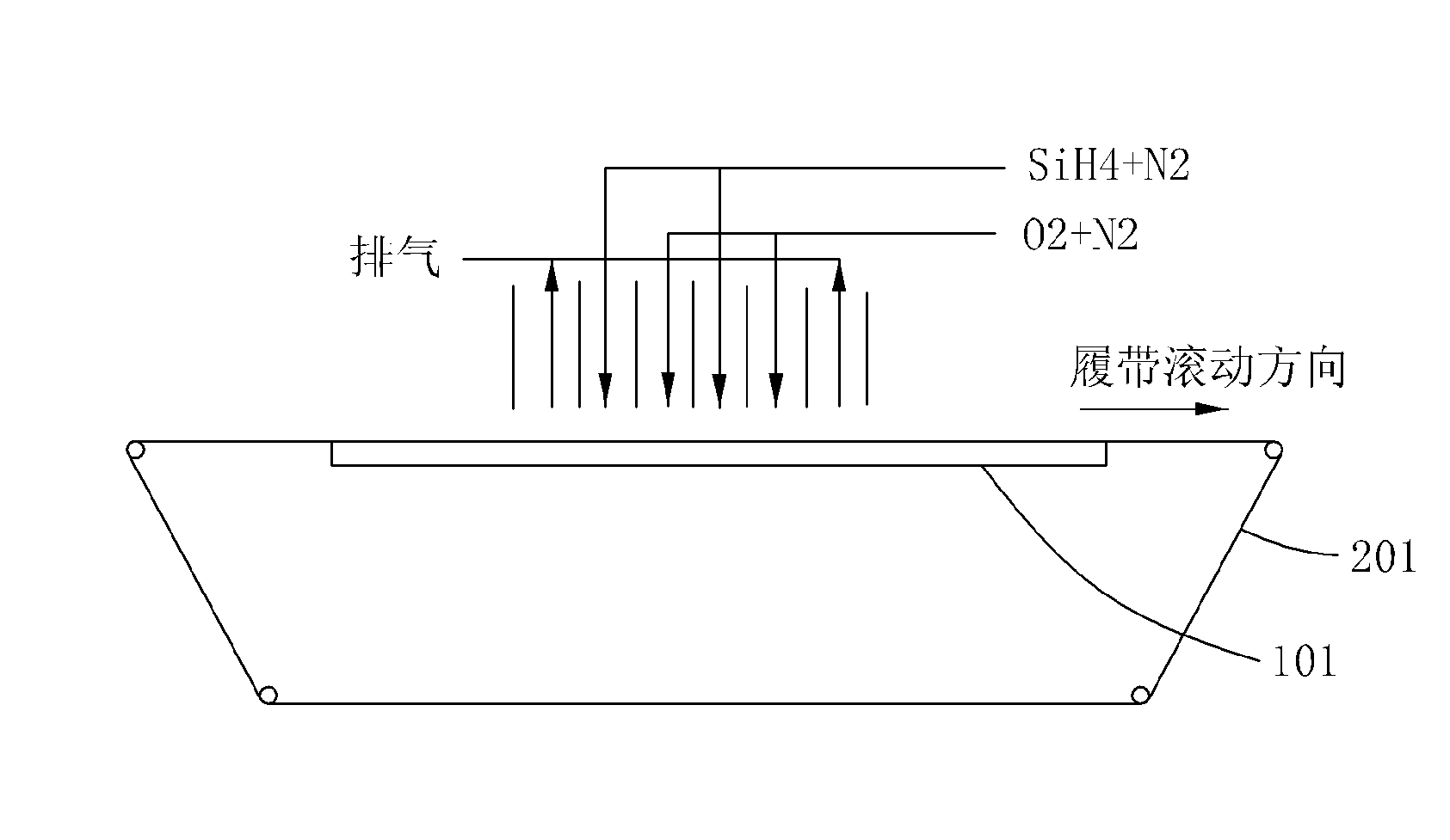 Chemical vapor deposition equipment, and method used for cleaning crawler belts in chemical vapor deposition