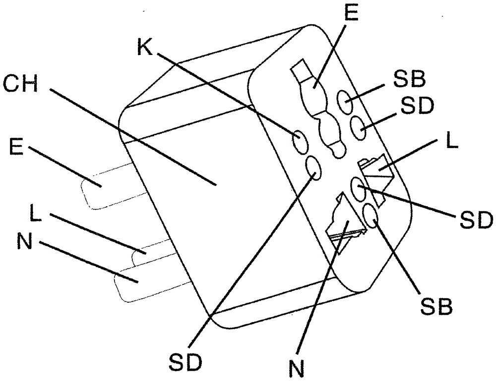 Zero-break protection and grounding universal self-test single-phase three-pole conjoined plug socket