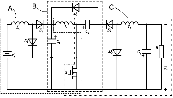 Single-switch inverted output quadratic wide gain converter