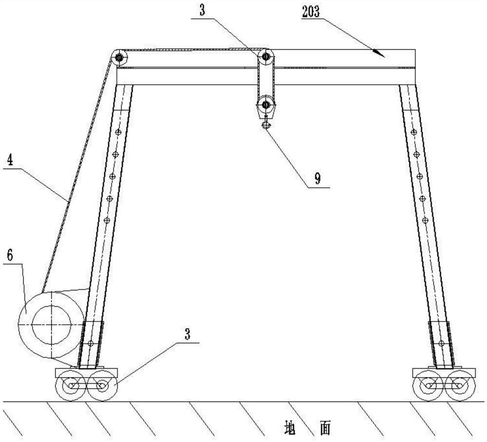 Lifting frame for bored pile in limited space