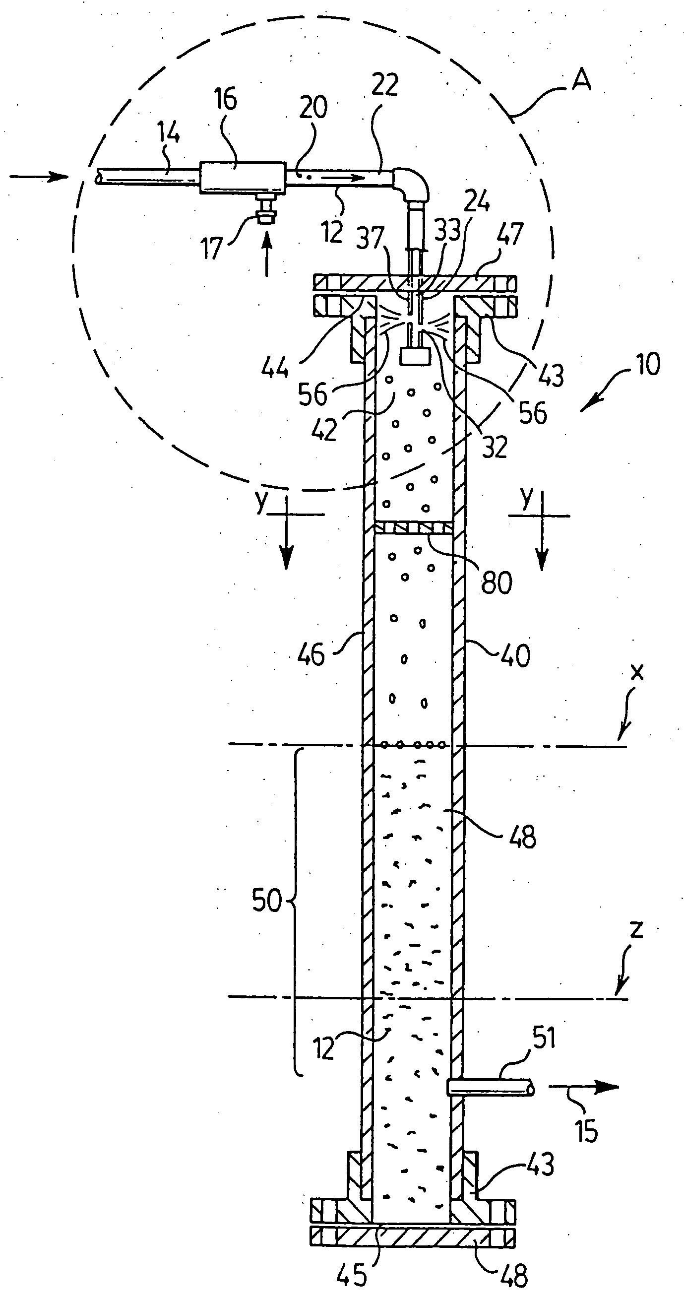 Apparatus and method for producing small gas bubbles in liquids