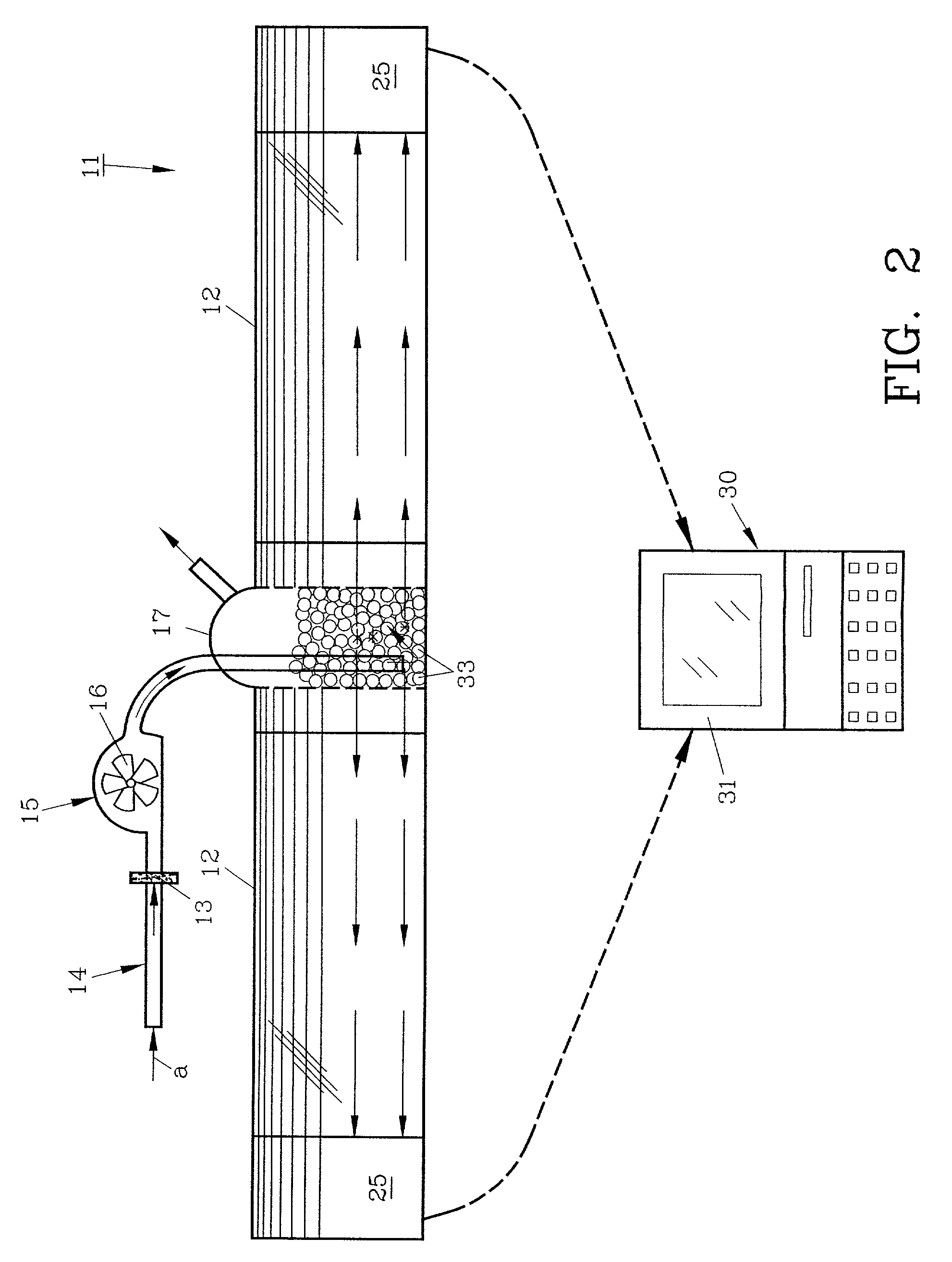 Detector for halogen toxicants and method