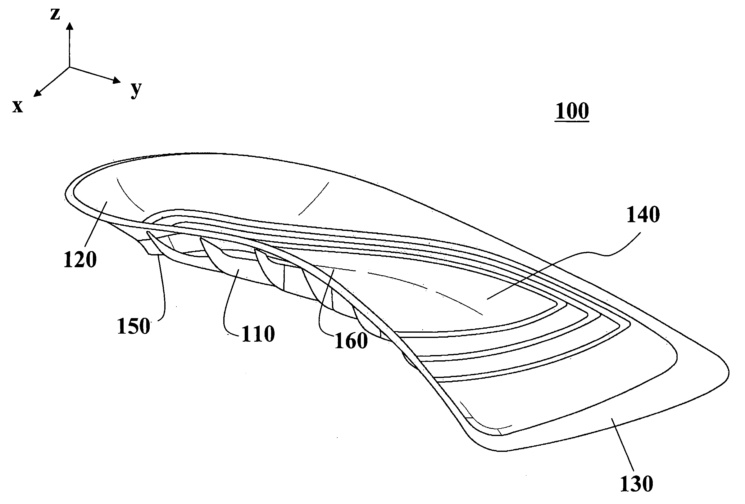 Arch support with a patterned surface