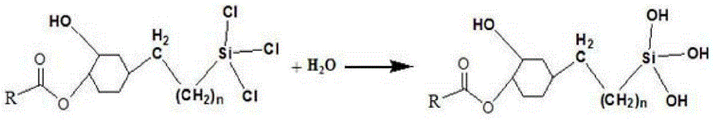 Beta-(3,4-epoxy group cyclohexyl)trichlorosilane asphalt cement waterproof bridging agent, waterproof product and applications thereof