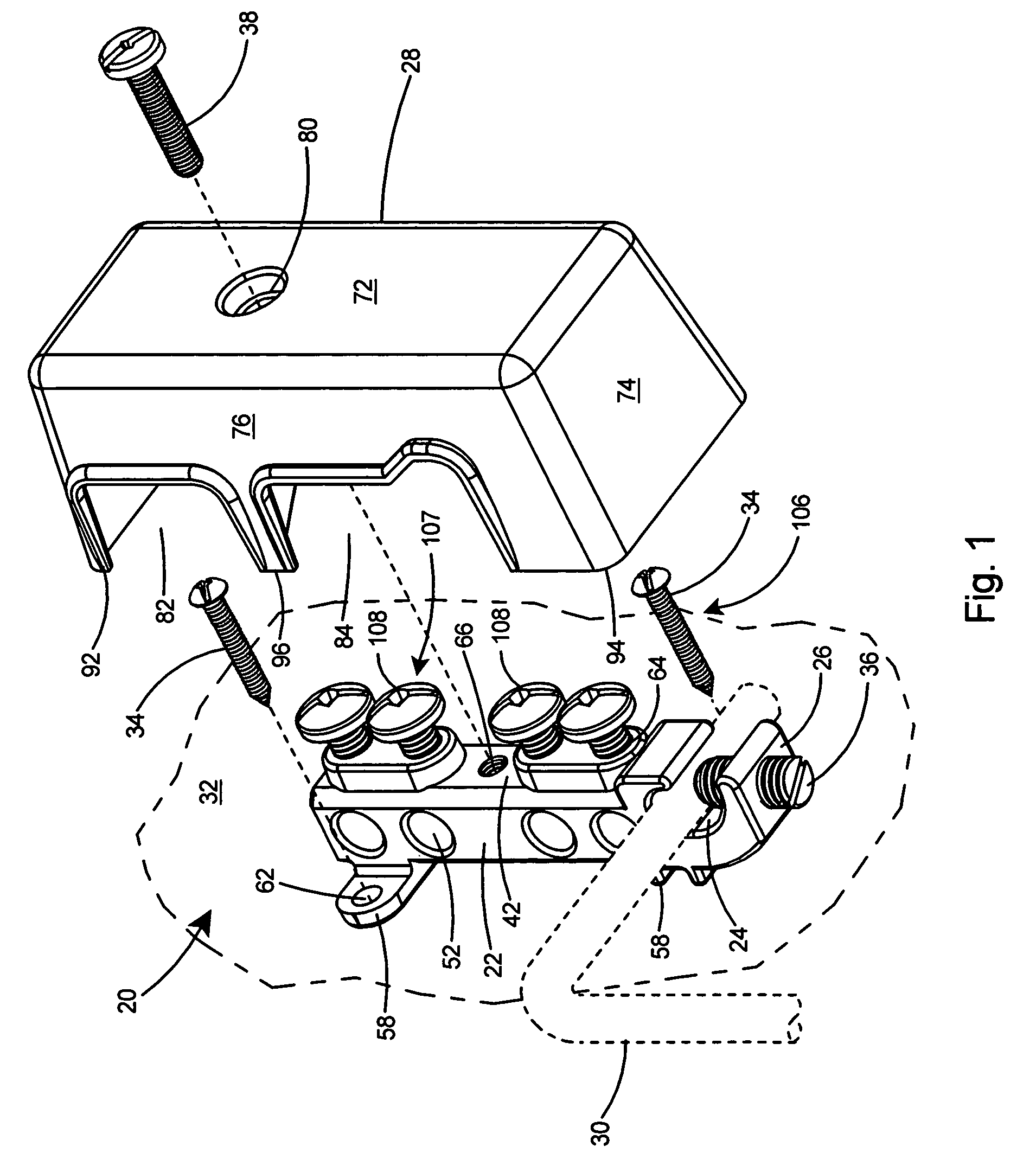 Grounding terminal block assembly including conduit adapter for multiple services