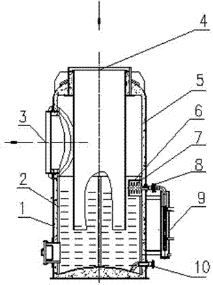 Catalytic cracking regeneration flue gas water-sealed tank and method for preventing inner barrel from deformation