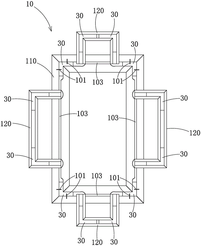 A decorative line component and its construction method