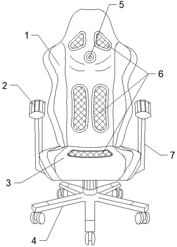 Electronic sports chair with eyesight protection function