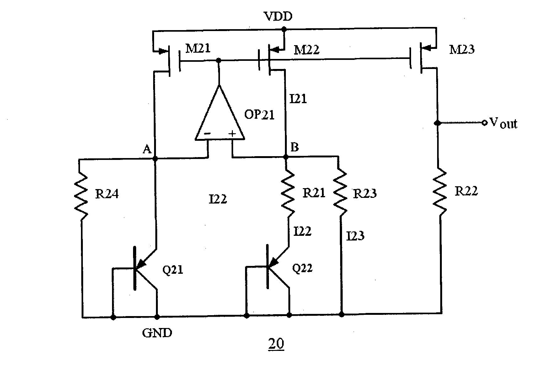 Bandgap voltage reference circuit with start-up circuit