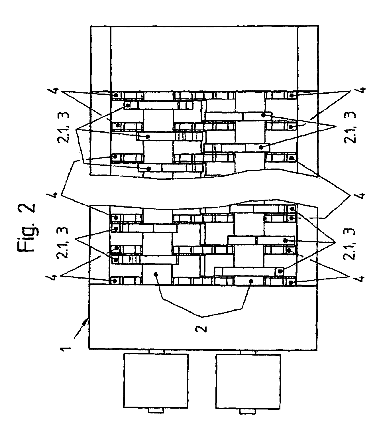 Grinding machine and method of grinding material