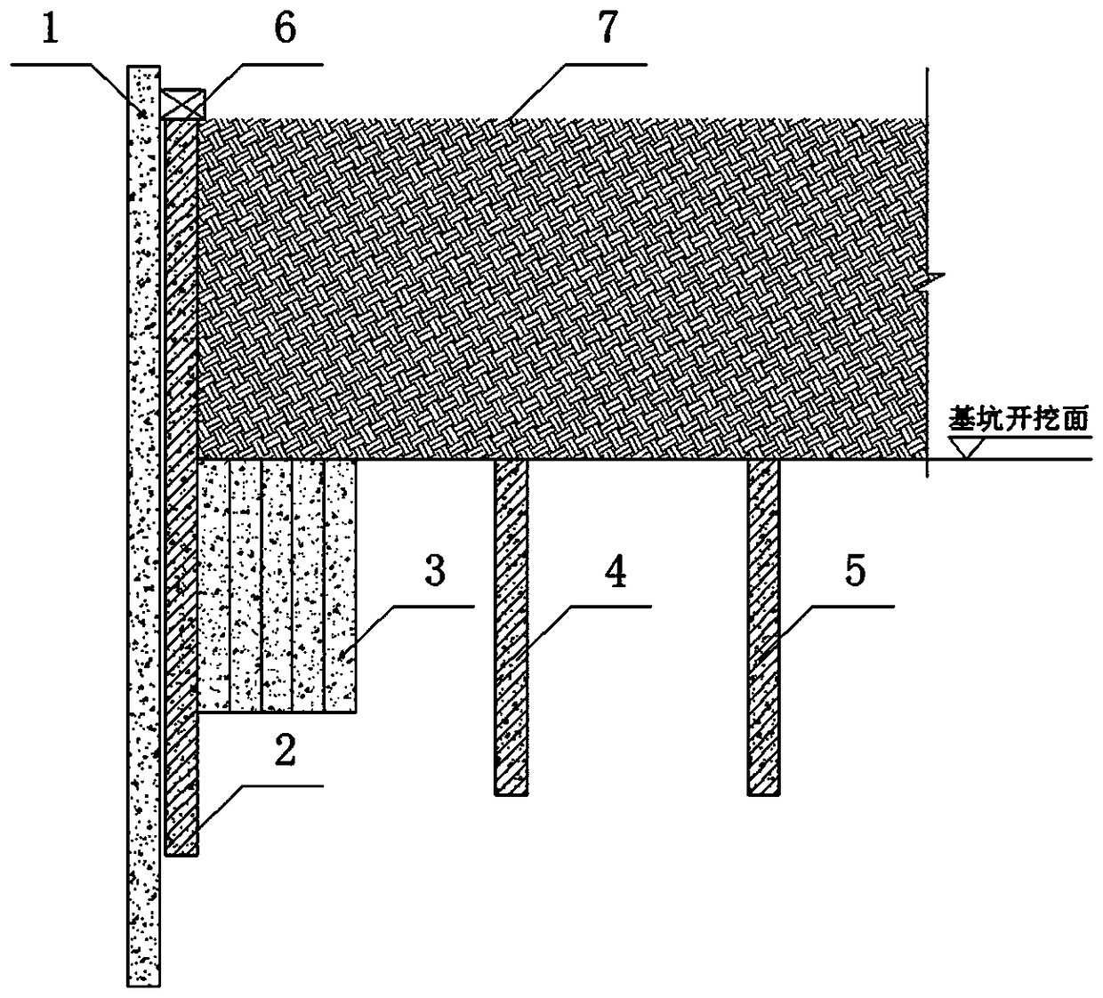 Construction method suitable for deep foundation pit support structure large in excavation area
