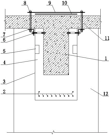 Reinforcing structure of existing structural beams and construction method thereof