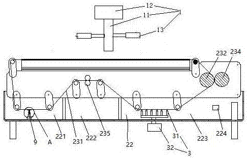 Device for cleaning lamp tube end surfaces of fluorescent lamps