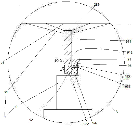 Device for cleaning lamp tube end surfaces of fluorescent lamps