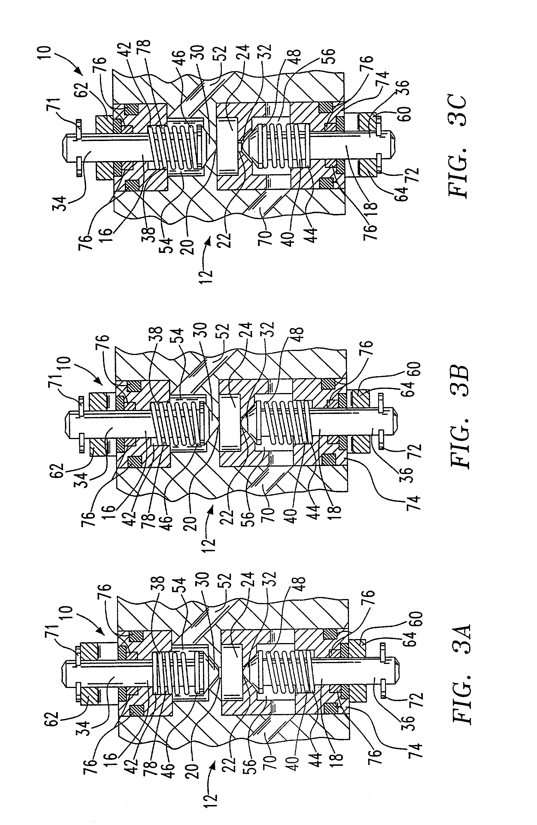 Variable volume valve for a combustion powered tool
