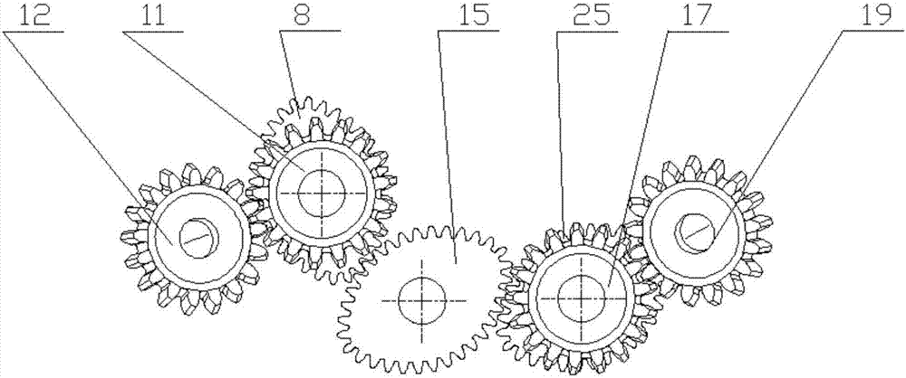 Bevel gear-elliptical gear eccentric wheel rocking bar combined-type wide and narrow row spacing transplanting mechanism