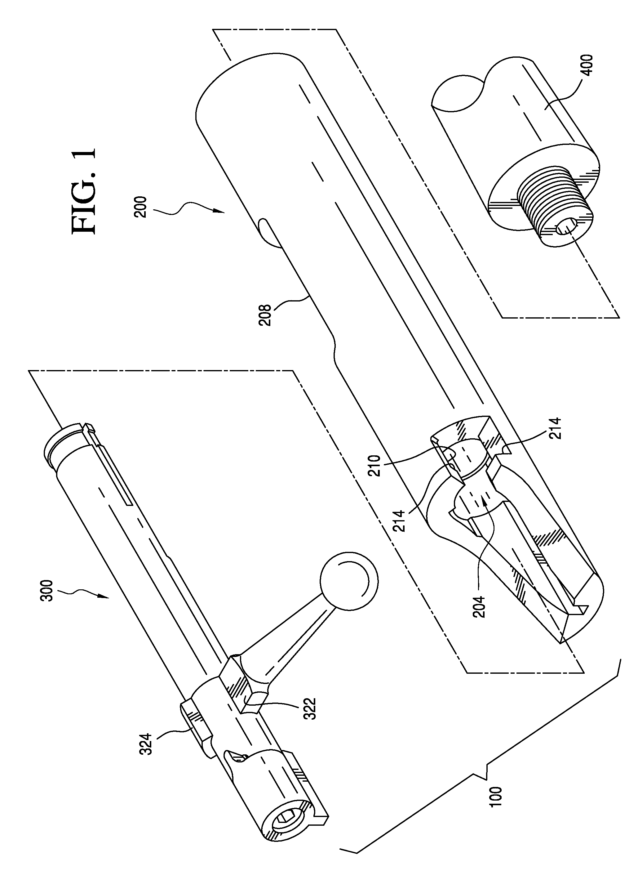 Rear lock-up rimfire bolt action assembly