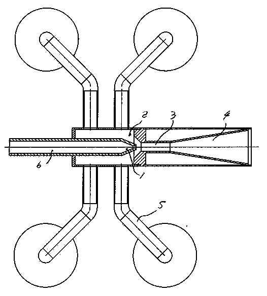 Mud discharging device