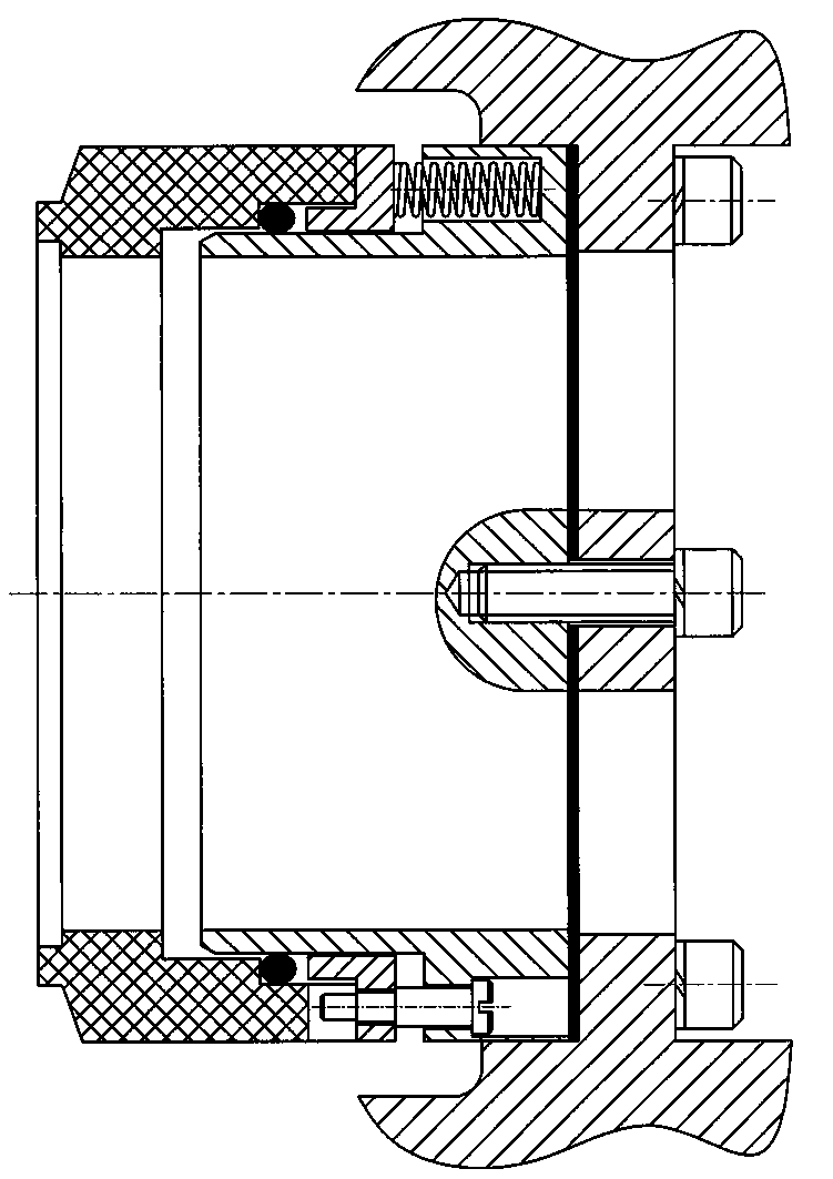 Stationary ring compensation assembly of mechanical sealing device